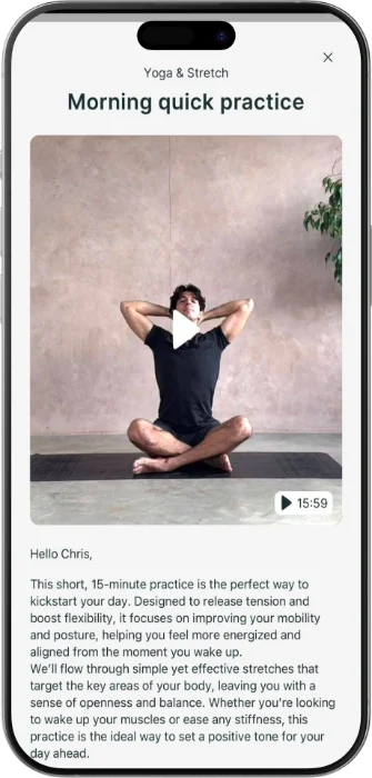 CENTRD app workout screen
